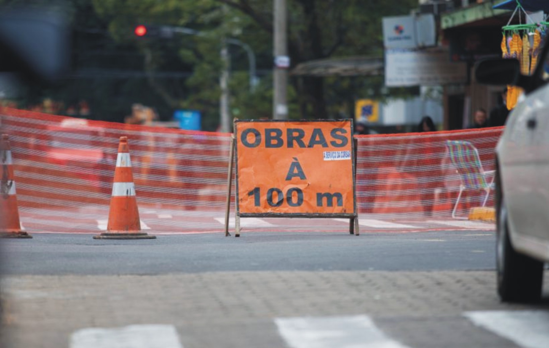 Obras na pista
