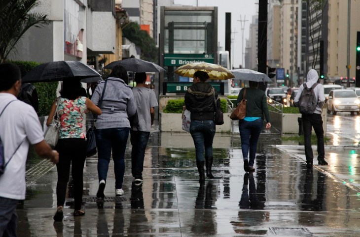 Chuva em São Paulo.