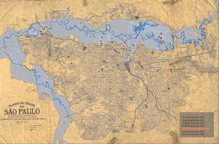 Planta da cidade de São Paulo 1929